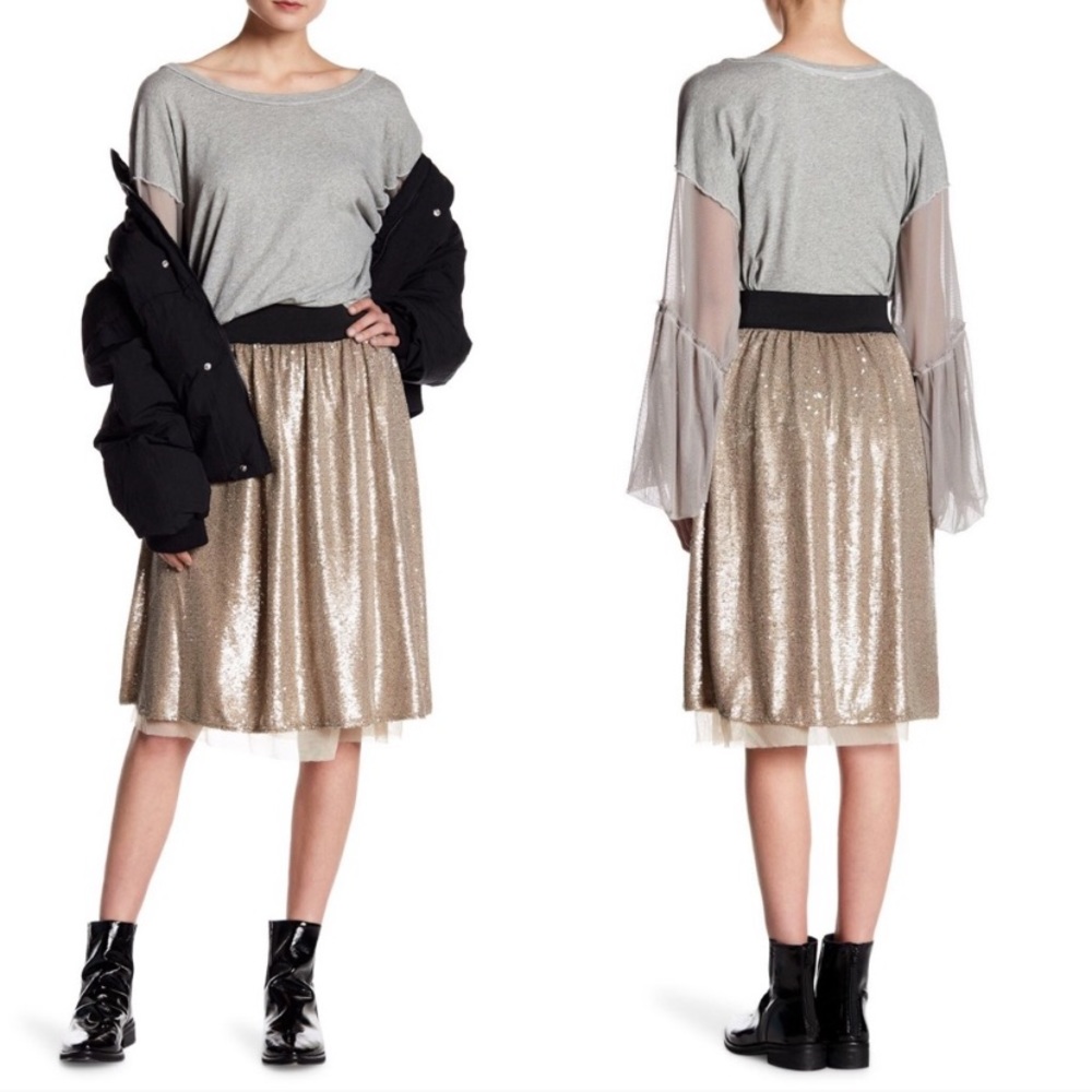 **TAKING BEST OFFER** FREE PEOPLE Flashing Lights Midi Sequined Skirt